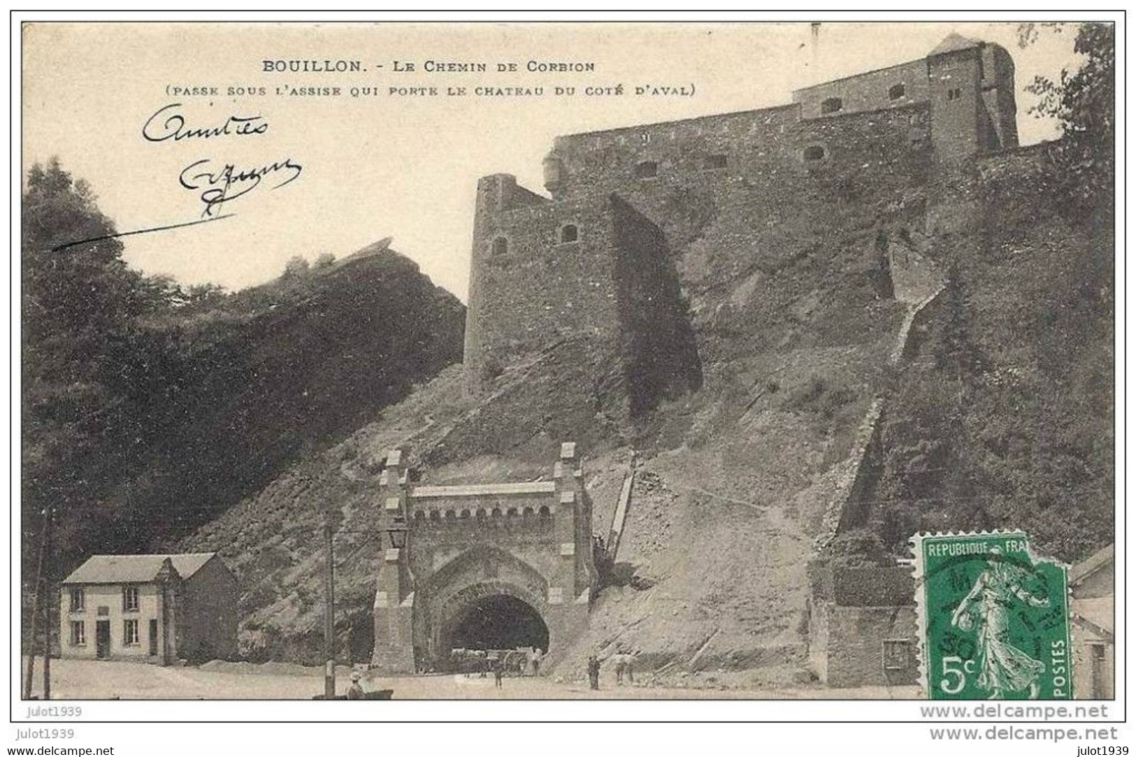 BOUILLON ..-- Chemin De CORBION . Nettoyage Des Roches . Vers MONTROUGE . Voir Verso . - Bouillon