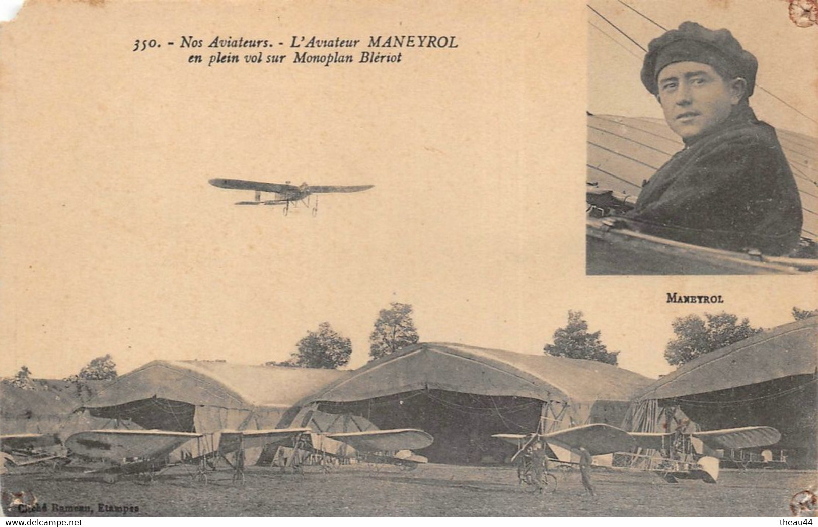 ¤¤  - FROSSAY   -  L'Aviateur " MANEYROL " En Plein Vol Sur Monoplan Blériot   -  Avions, Aviation    -   ¤¤ - Frossay