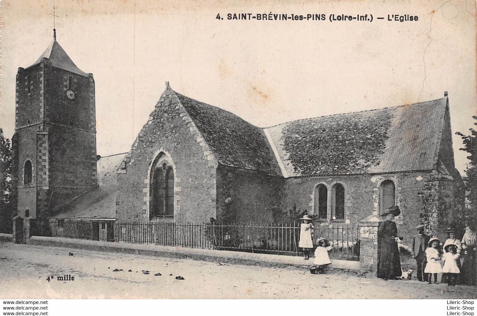 [44] SAINT-BRÉVIN-LES-PINS - L'ÉGLISE - FILLETTES - CPA ± 1920  ♥♥♥ - Saint-Brevin-les-Pins