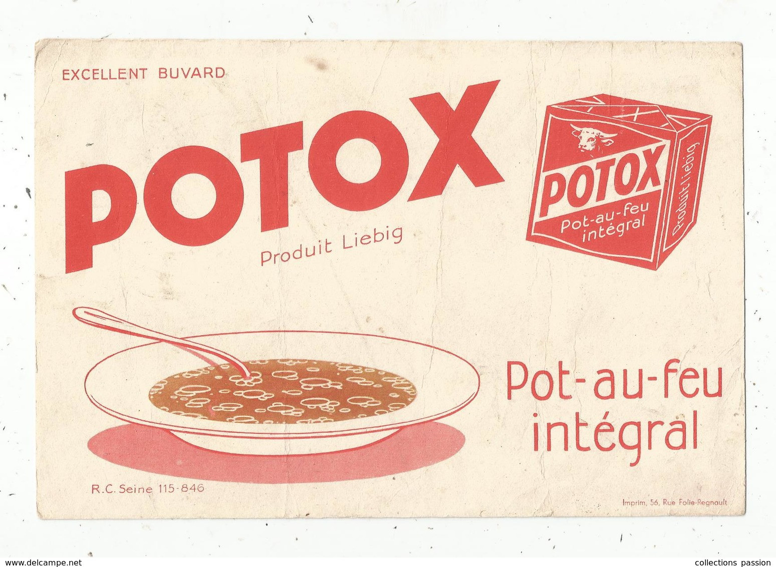 Buvard , Pot Au Feu Intégral,  POTOX , LIEBIG , Frais Fr 1.50 E - Lebensmittel