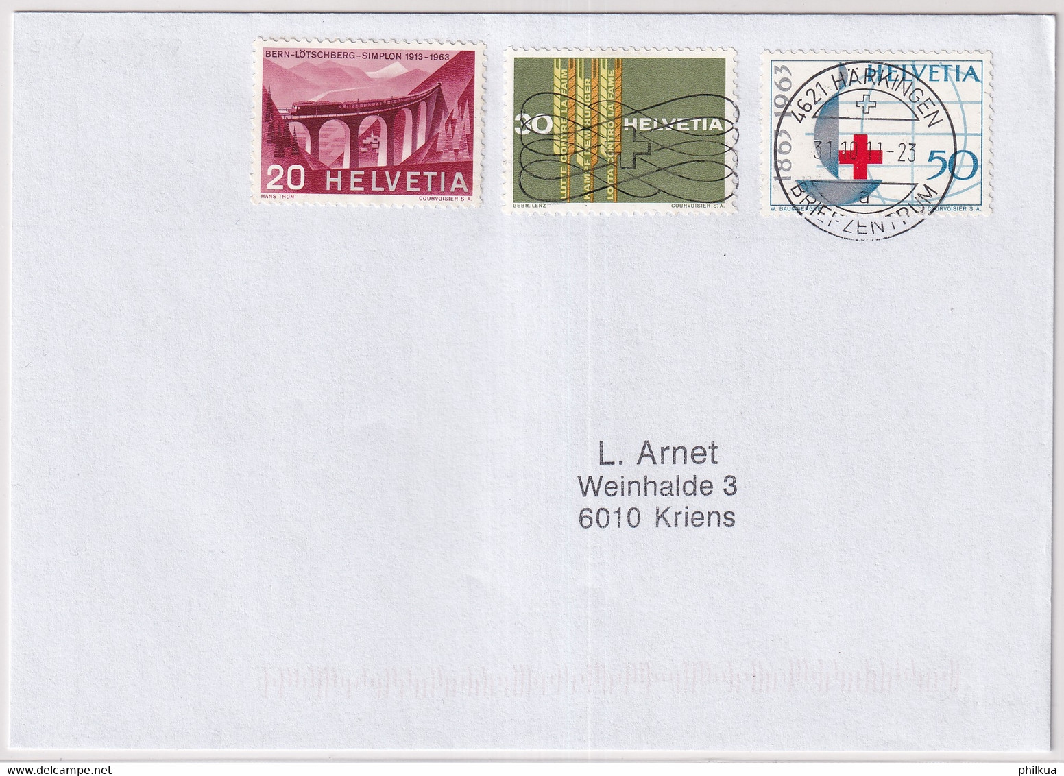 396-399 Auf 2011 Gelaufenem A-Postbrief Mit Flaggenstempel Und Einer Nicht Abgestempelten Marke - Lettres & Documents