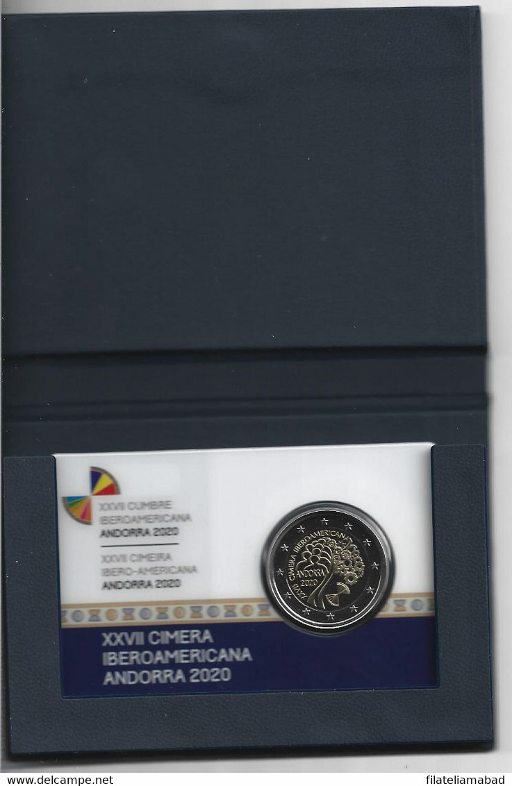 ANDORRA EUROS XXVII CUMBRE IBEROAMERICANA ANDORRA 2020 PROOF TIRADA 3500 PIEZAS. (M1) - Andorra