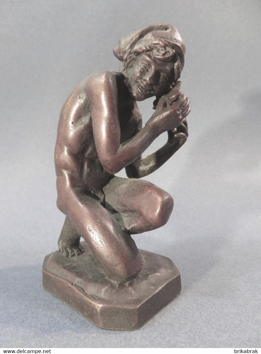 ° BRONZE CARPEAUX LE PECHEUR A LA COQUILLE + Editions Atlas - Bronzes