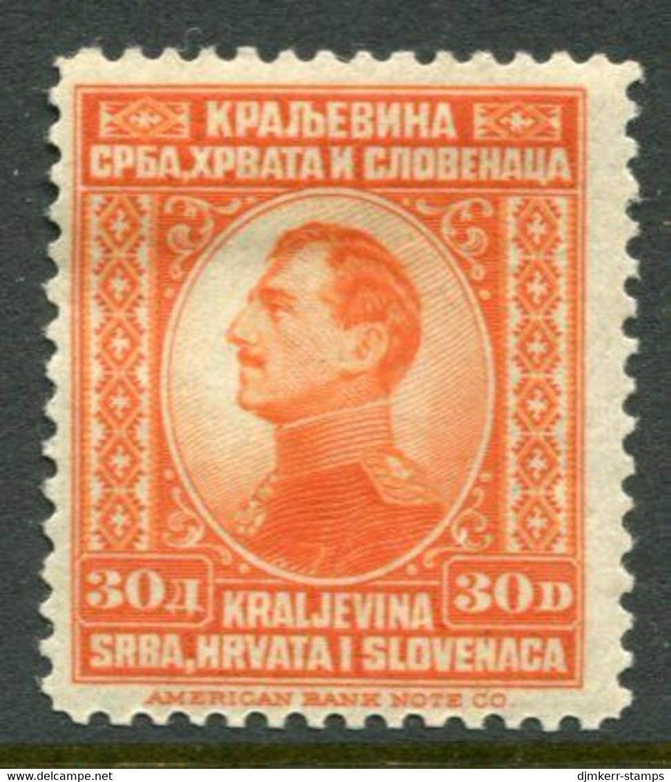 YUGOSLAVIA 1923 King Alexander Definitive 30 D MH / *.  Michel 173 - Ongebruikt