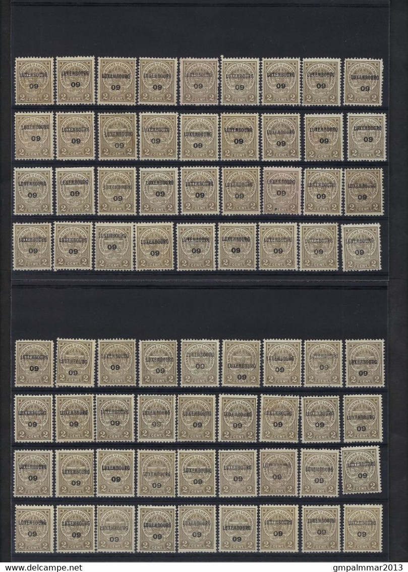 LUXEMBOURG PREO PRIFIX Nr. 62 ( 72 X ) Non Vérifié Pour Les Variétés Et Les Curiosités (état Voir Scan) !   LOT 328 - Vorausentwertungen