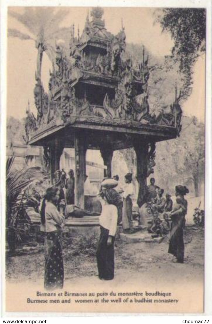 Birmanie Catégorie Myanmar (Burma) 001, Birmans Et Birmanes Au Puits Du Monastere Boudhique - Myanmar (Burma)