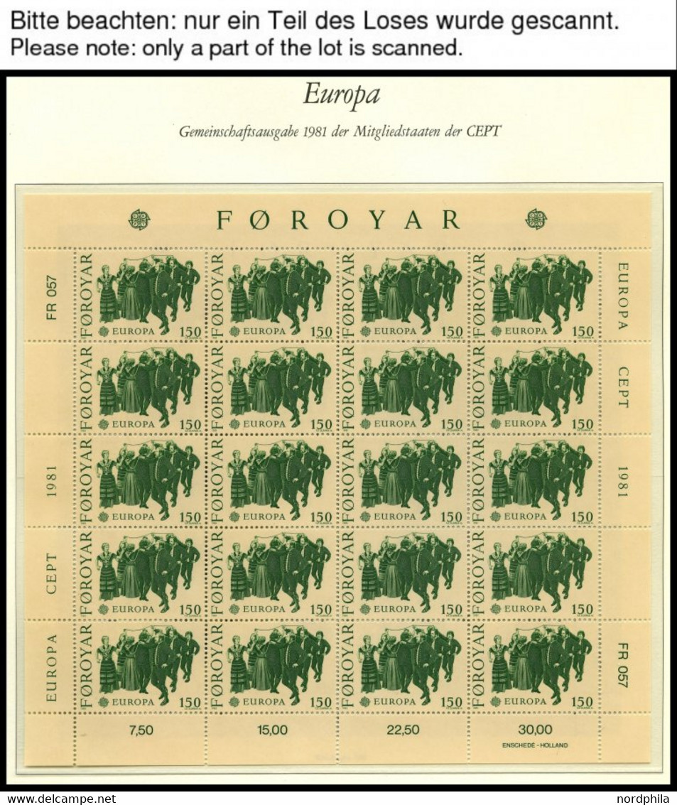 EUROPA UNION KB **, Postfrische Sammlung Kleinbogen Gemeinschaftsausgaben Von 1981-83 Im Borek Falzlosalbum. Pracht, Mi. - Collections