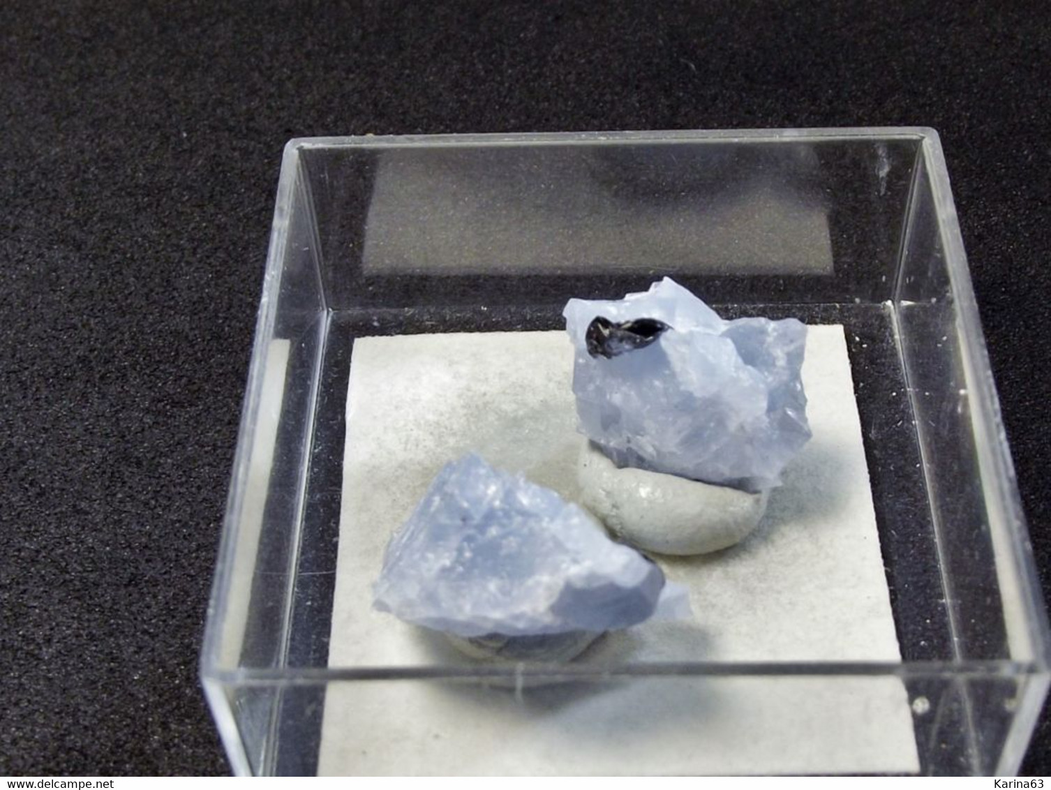 2 Specimen Of Graphite On Blue Dolomite - Moshi, Kilimanjaro Region, Tanzania (United Republic) - Minéraux