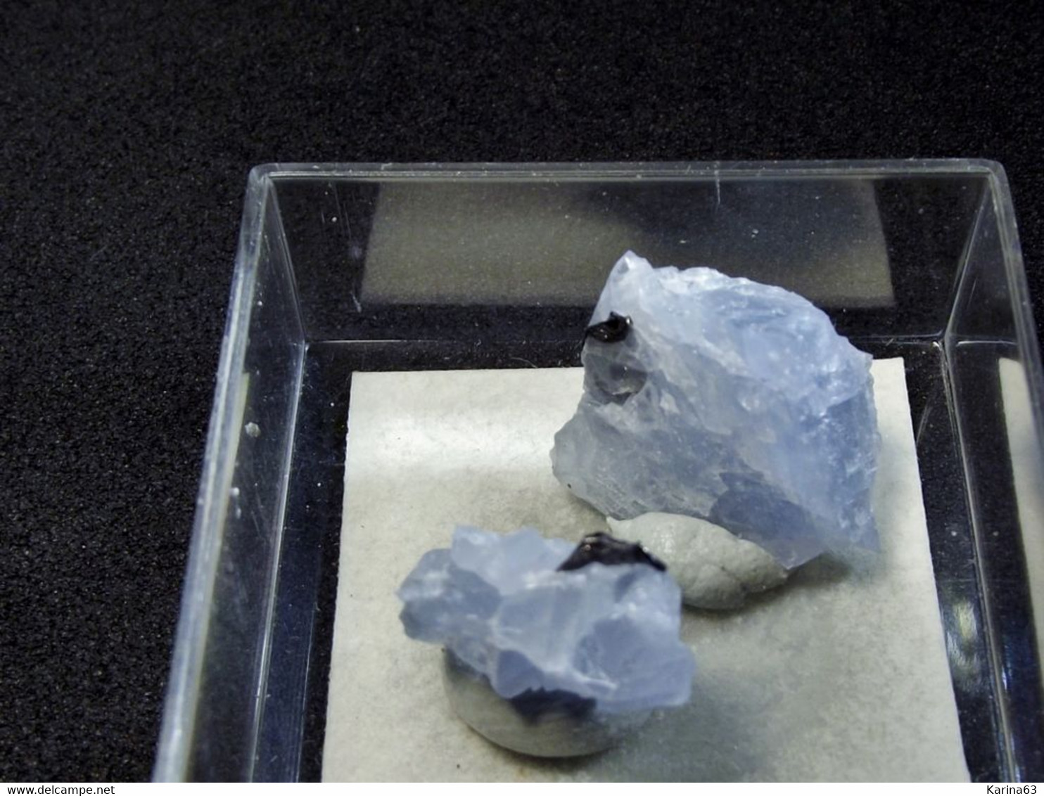 2 Specimen Of Graphite On Blue Dolomite - Moshi, Kilimanjaro Region, Tanzania (United Republic) - Minéraux