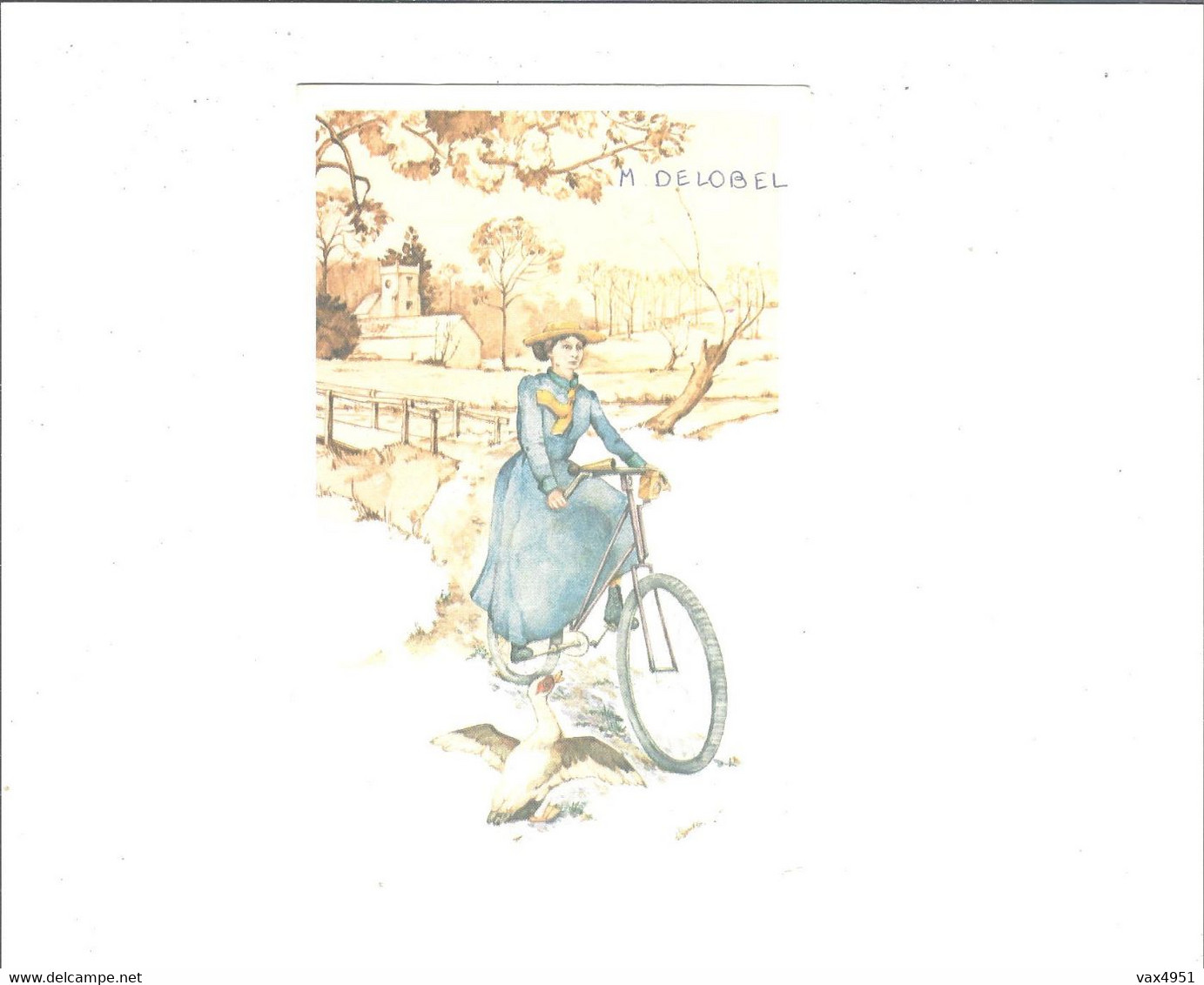 MENU FEMME A  BICYCLETTE  JUIN 1976            ****      A  SAISIR **** - Menus