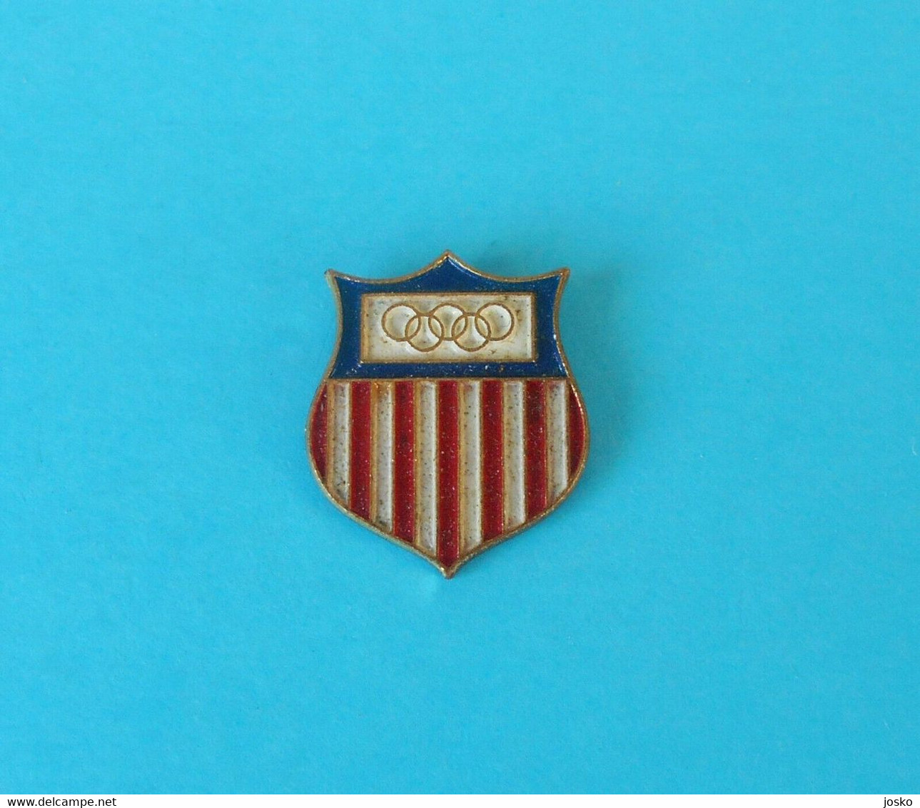 USA NOC - Vintage Pin * Olympic Games Jeux Olympiques Olympia Olympiade United States Of America - Kleding, Souvenirs & Andere