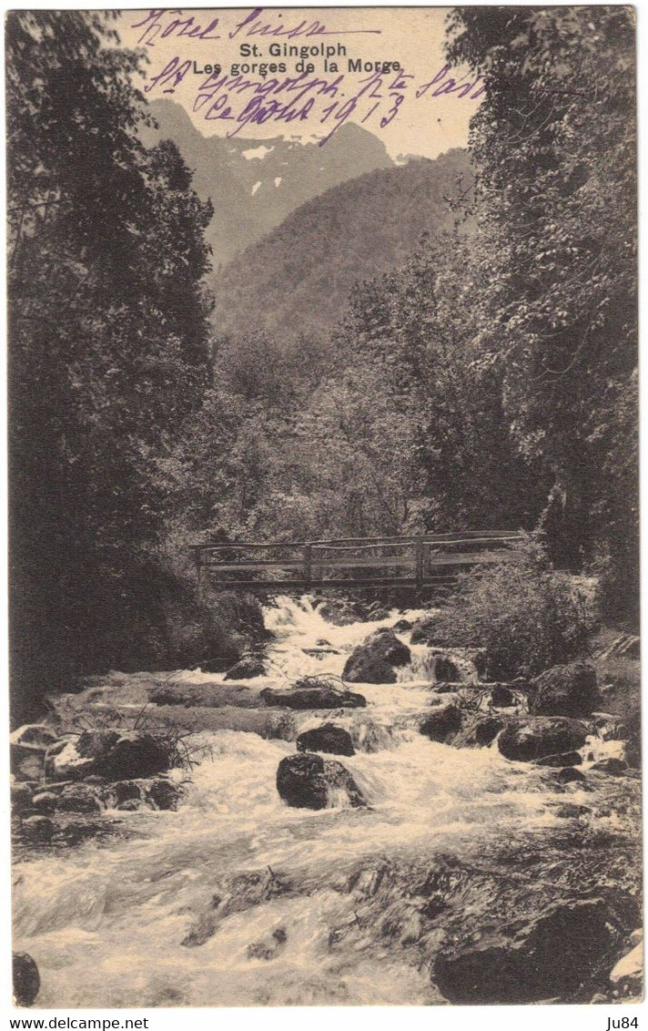 Suisse - Valais - Saint Gingolph - Les Gorges De La Morge - Ambulant - A Bellegarde - Carte Postale - Saint-Gingolph