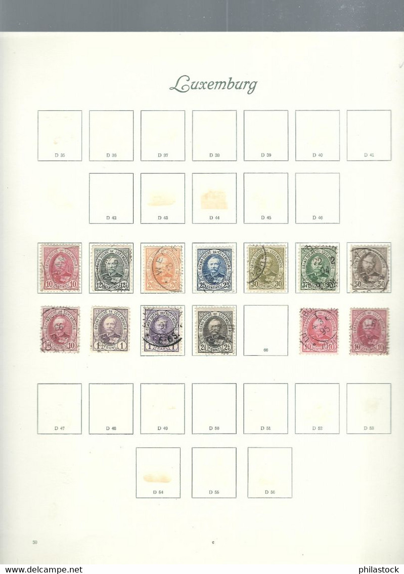 LUXEMBOURG Petite Collection Trés Propre Des Origines à 1985 */Obl. Classiques à étudier - Verzamelingen