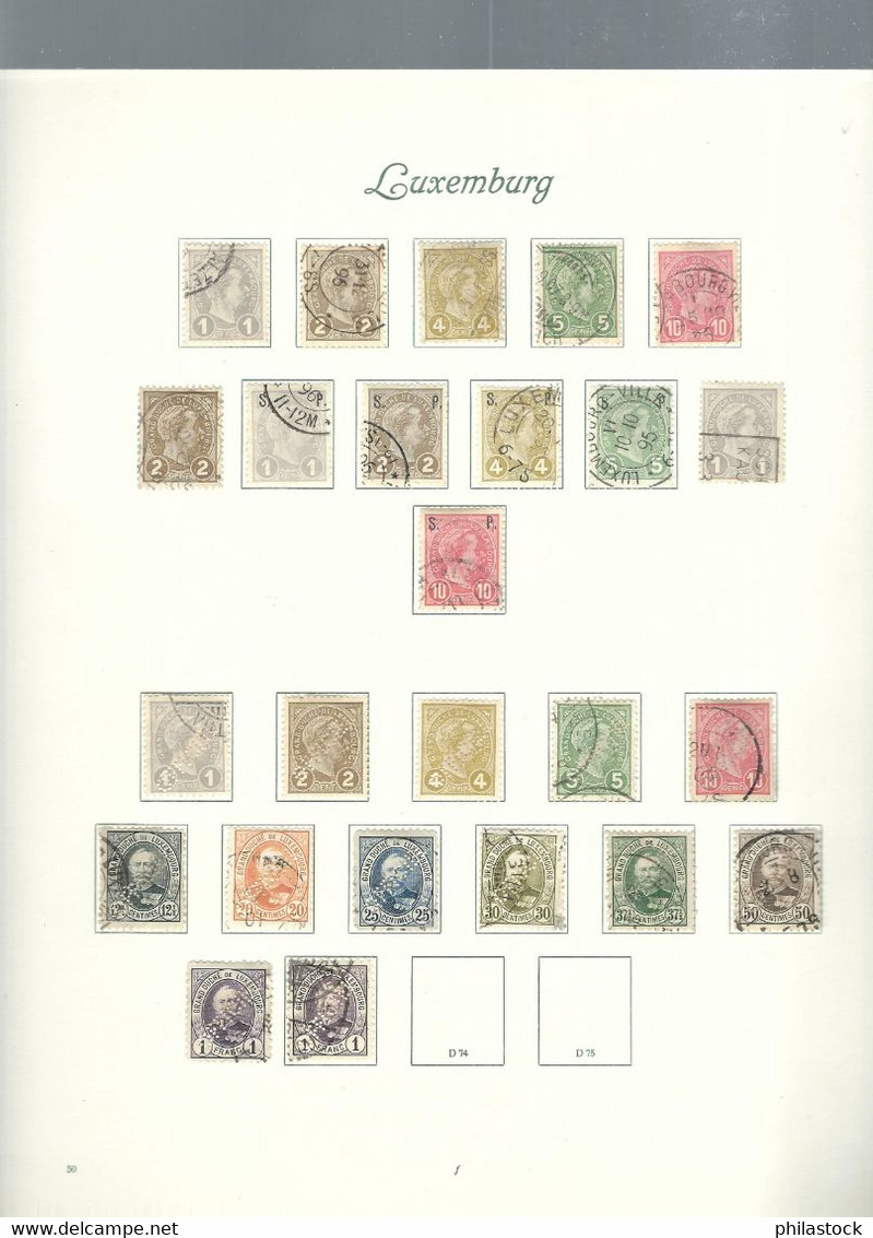 LUXEMBOURG Petite Collection Trés Propre Des Origines à 1985 */Obl. Classiques à étudier - Collections