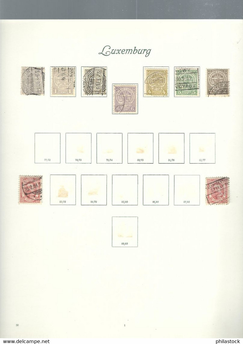 LUXEMBOURG petite collection trés propre des origines à 1985 */Obl. classiques à étudier