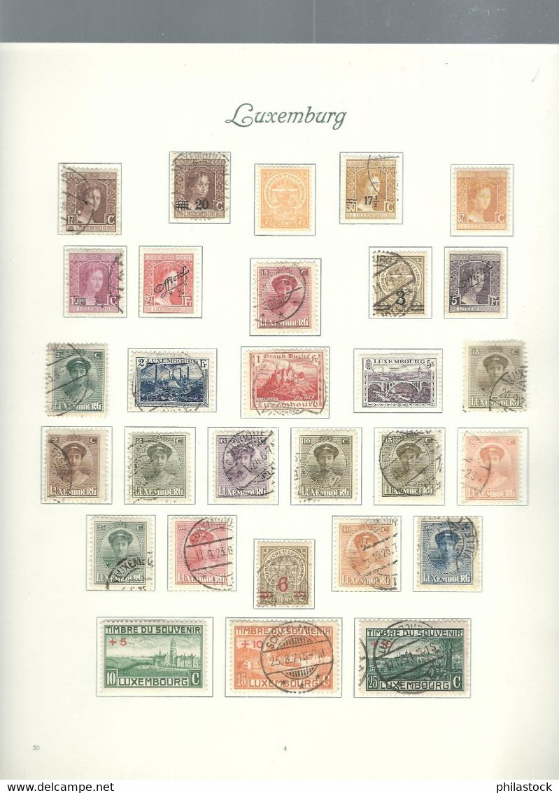 LUXEMBOURG petite collection trés propre des origines à 1985 */Obl. classiques à étudier