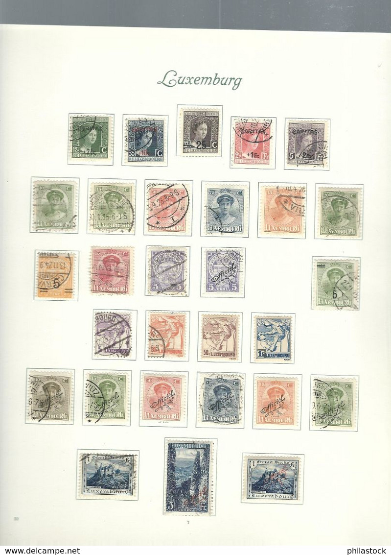 LUXEMBOURG petite collection trés propre des origines à 1985 */Obl. classiques à étudier