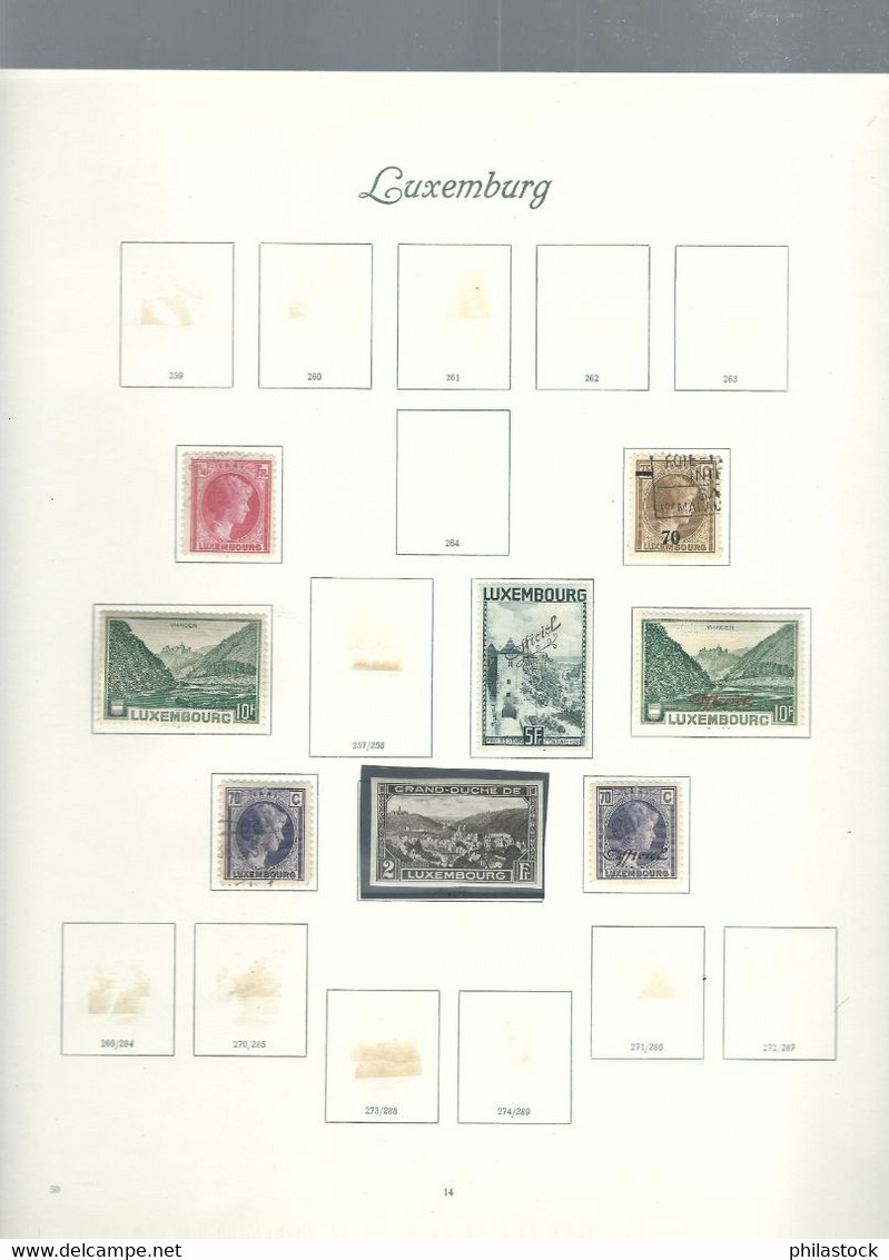 LUXEMBOURG petite collection trés propre des origines à 1985 */Obl. classiques à étudier