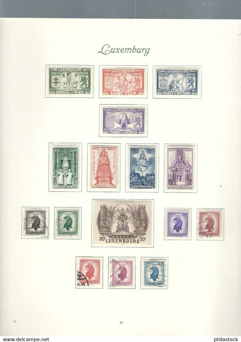 LUXEMBOURG petite collection trés propre des origines à 1985 */Obl. classiques à étudier