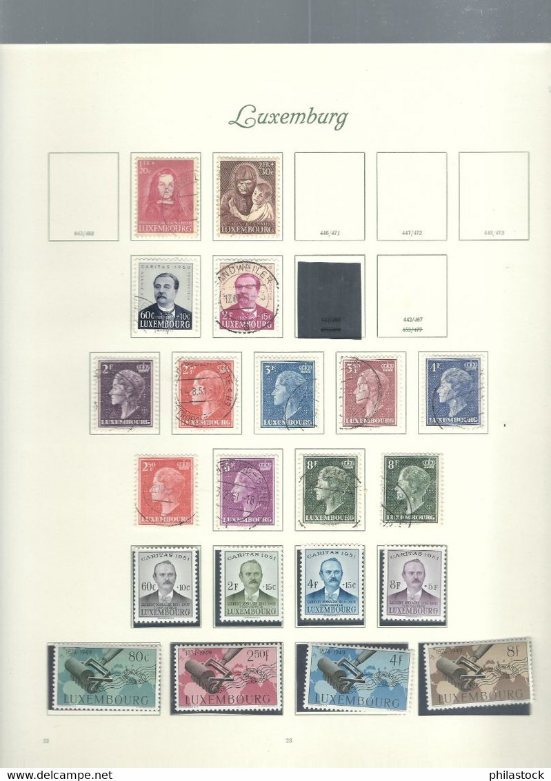 LUXEMBOURG petite collection trés propre des origines à 1985 */Obl. classiques à étudier