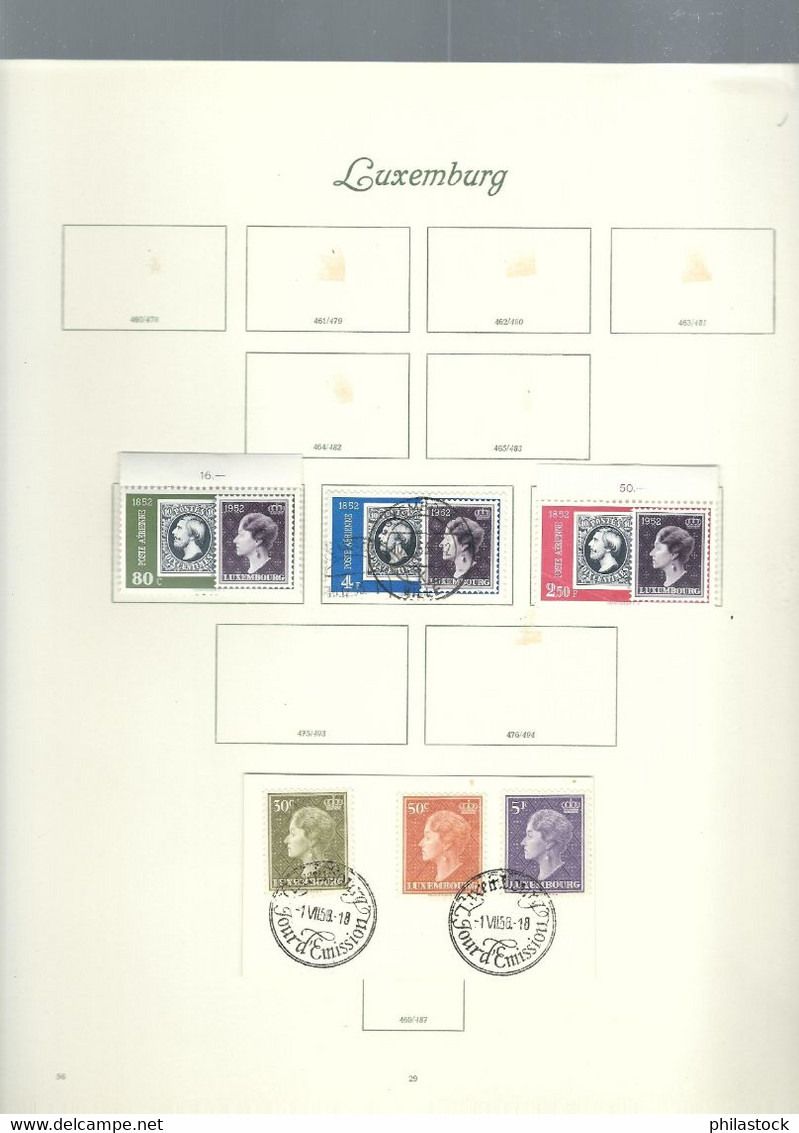 LUXEMBOURG petite collection trés propre des origines à 1985 */Obl. classiques à étudier