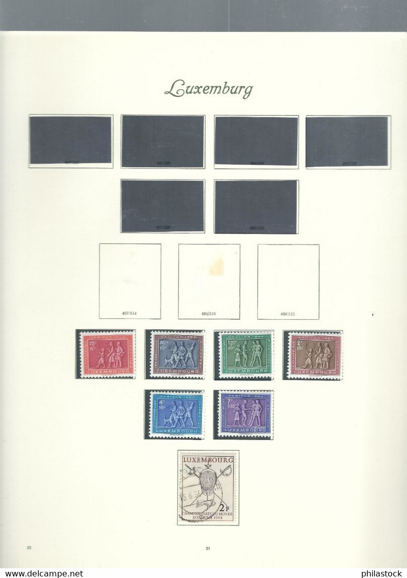 LUXEMBOURG petite collection trés propre des origines à 1985 */Obl. classiques à étudier