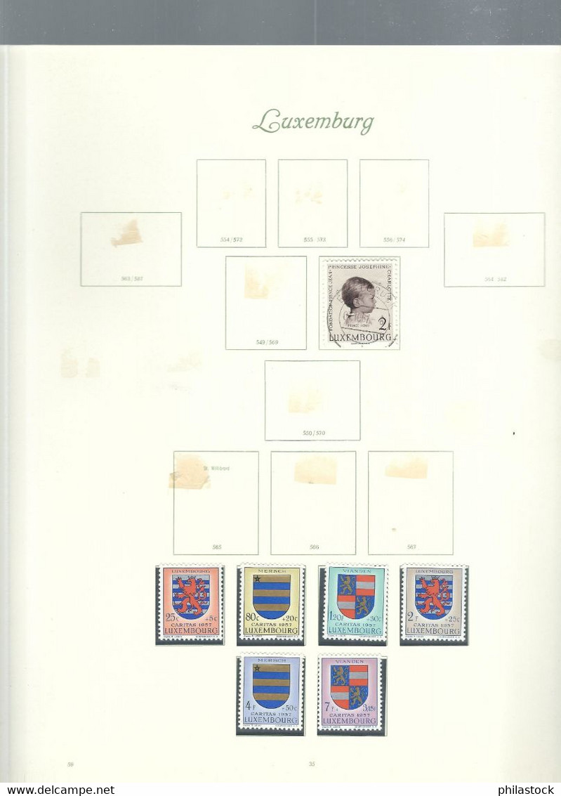 LUXEMBOURG petite collection trés propre des origines à 1985 */Obl. classiques à étudier