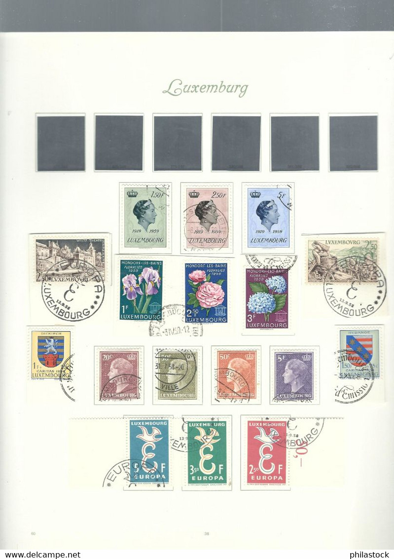 LUXEMBOURG petite collection trés propre des origines à 1985 */Obl. classiques à étudier