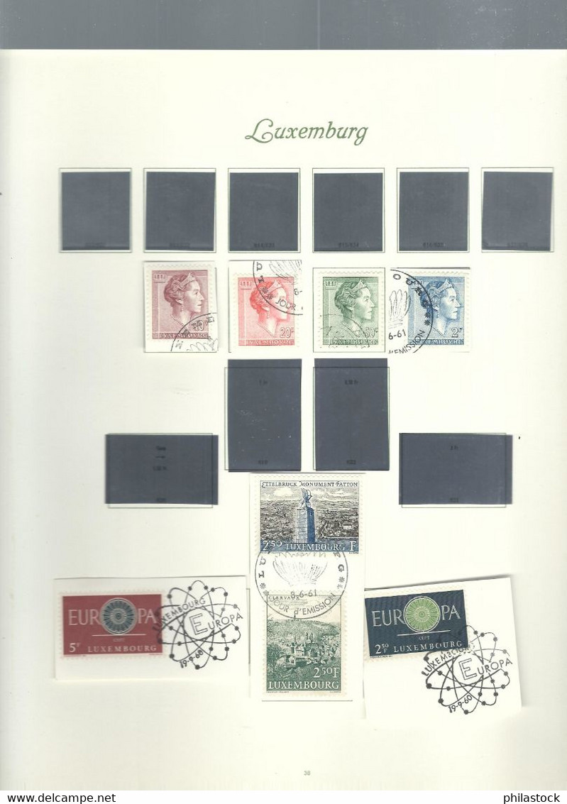 LUXEMBOURG petite collection trés propre des origines à 1985 */Obl. classiques à étudier