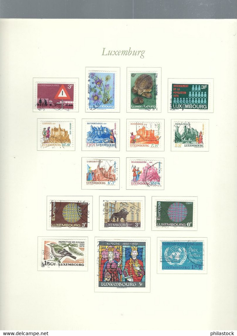 LUXEMBOURG petite collection trés propre des origines à 1985 */Obl. classiques à étudier