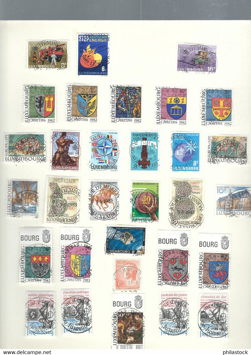 LUXEMBOURG petite collection trés propre des origines à 1985 */Obl. classiques à étudier