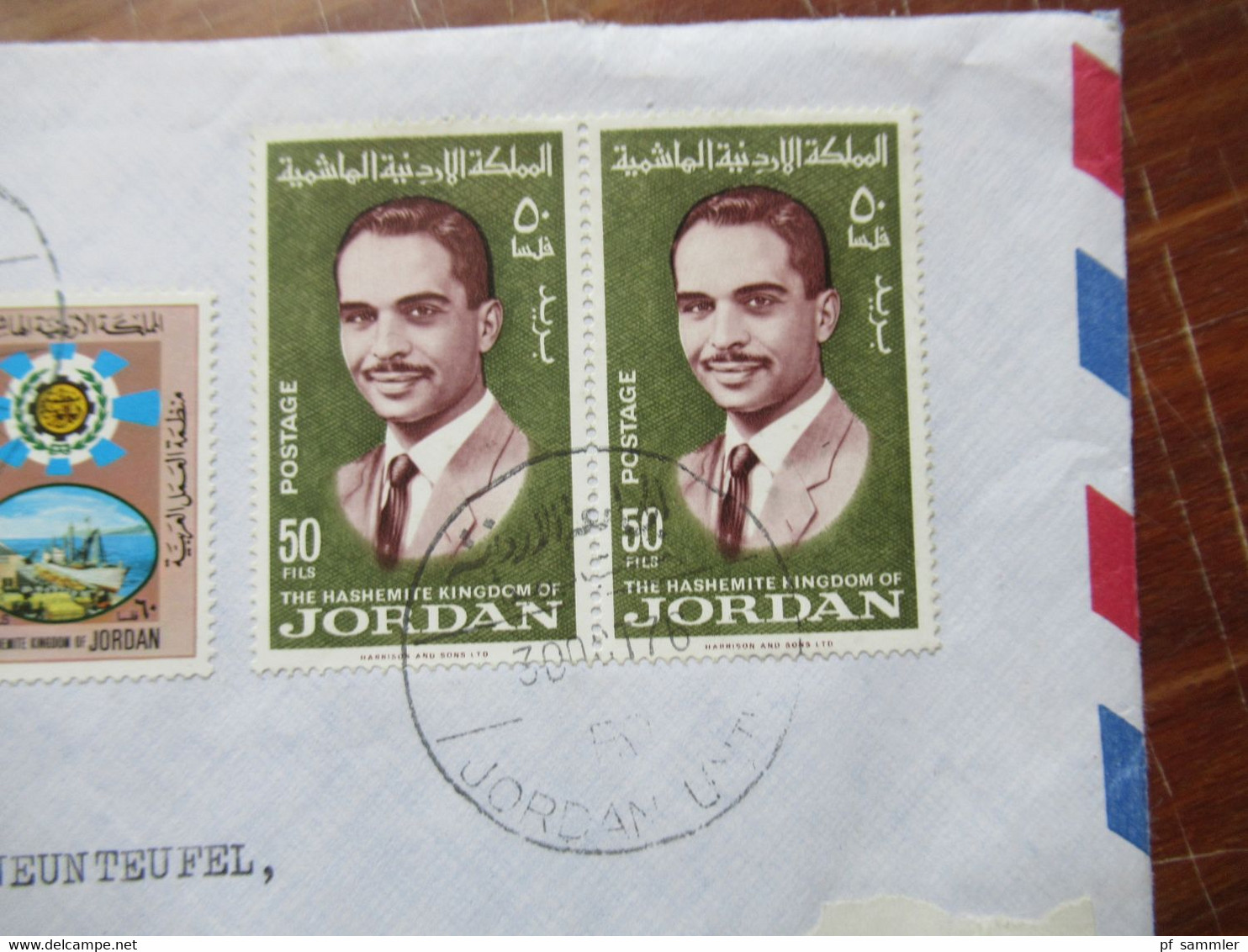 Asien 1976 Air Mail Registered Letter U. Of Jordan Nach Neuaigen Österreich / Absender Uni Of Jordan Amman - Jordanien