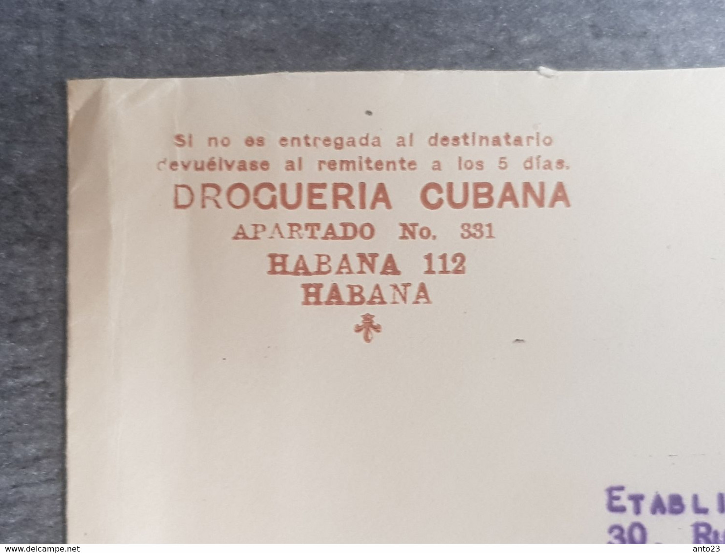 CUBA - LSC - DROGUERIA CUBANA A HABANA Cuba Pour Marseille France En 1928 - Lettres & Documents