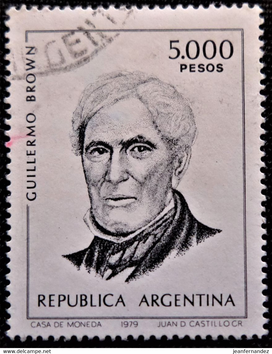 Timbre D'Argentine 1980 Admiral Guillermo Brown  Stampworld N° 1455 - Gebraucht