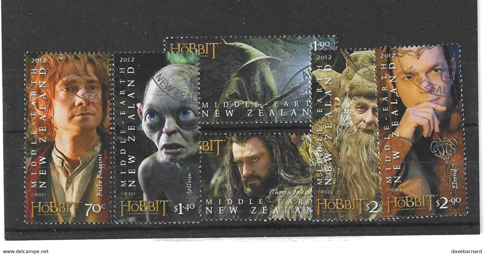 NEW ZEALAND 2012 HOBBIT SET FU/CTO - Gebraucht