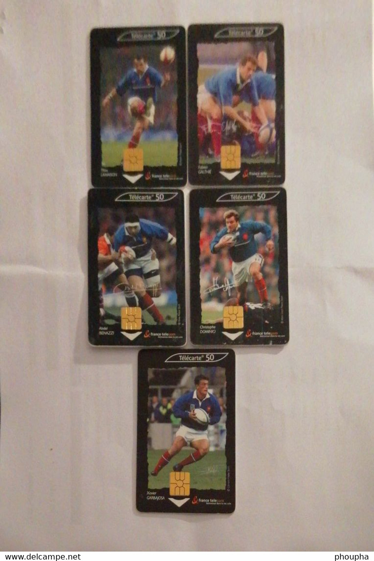5 Cartes Joueur De Rugby(2001). - 2001