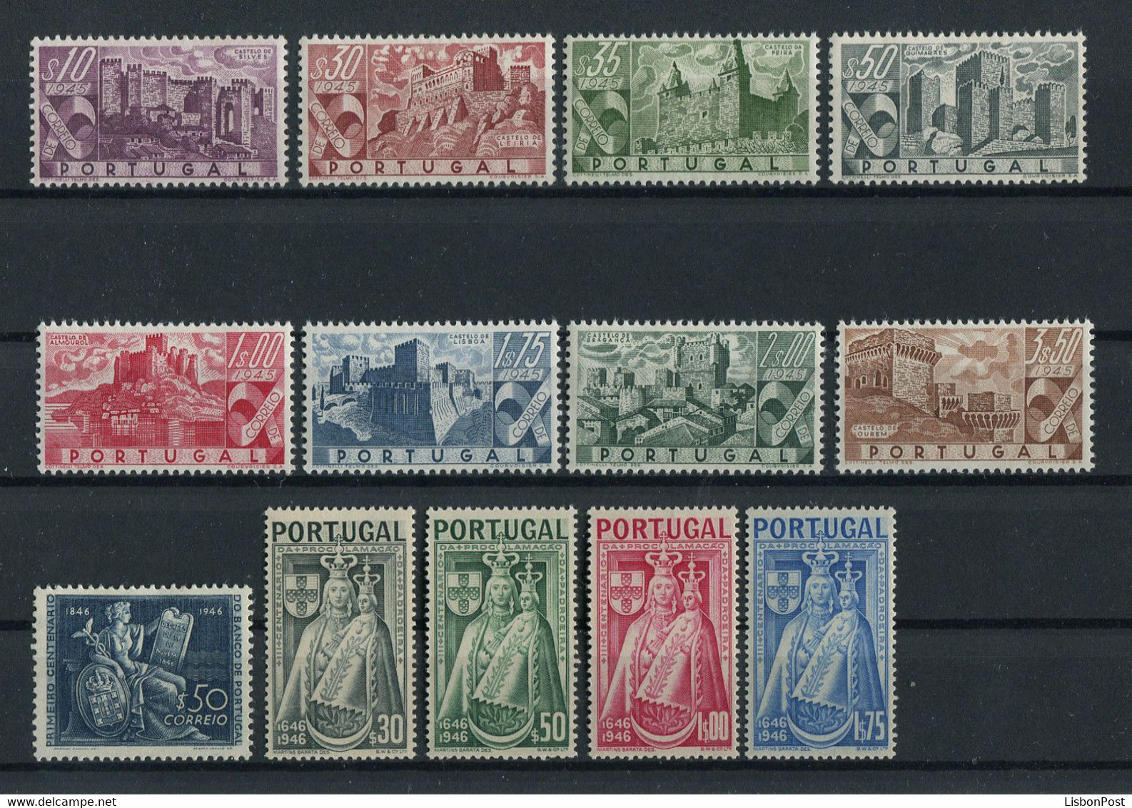 1946 Portugal Complete Year MNH Stamps. Année Compléte Timbres Neuf Sans Charnière. Ano Completo Novo Sem Charneira. - Ganze Jahrgänge