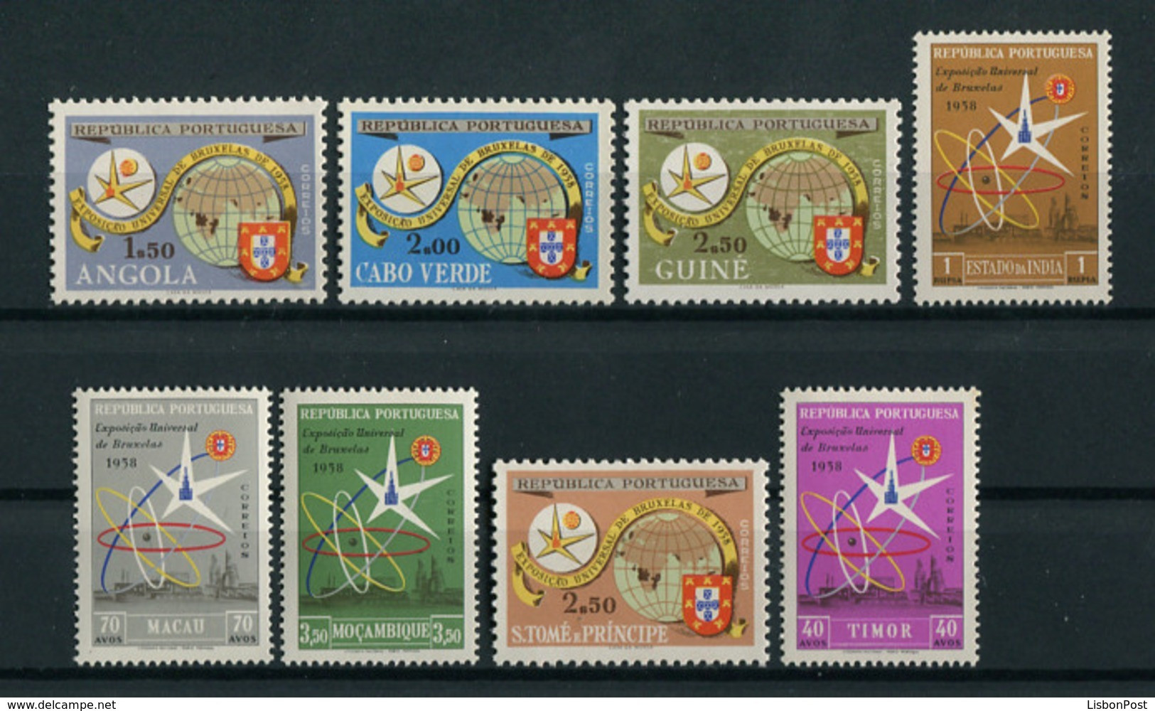 Portugal Colonies OMNIBUS 1958 BRUSSELS BRUXELLES EXPO Complete Set MNH, FVF - Sonstige & Ohne Zuordnung