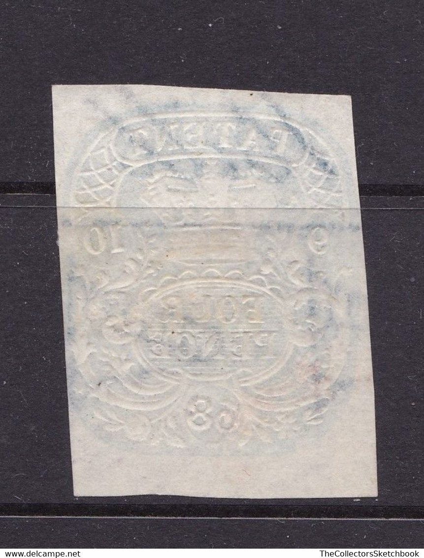 GB Fiscal/ Revenue Stamp.  Patent 4d Blue  (A) - Fiscaux