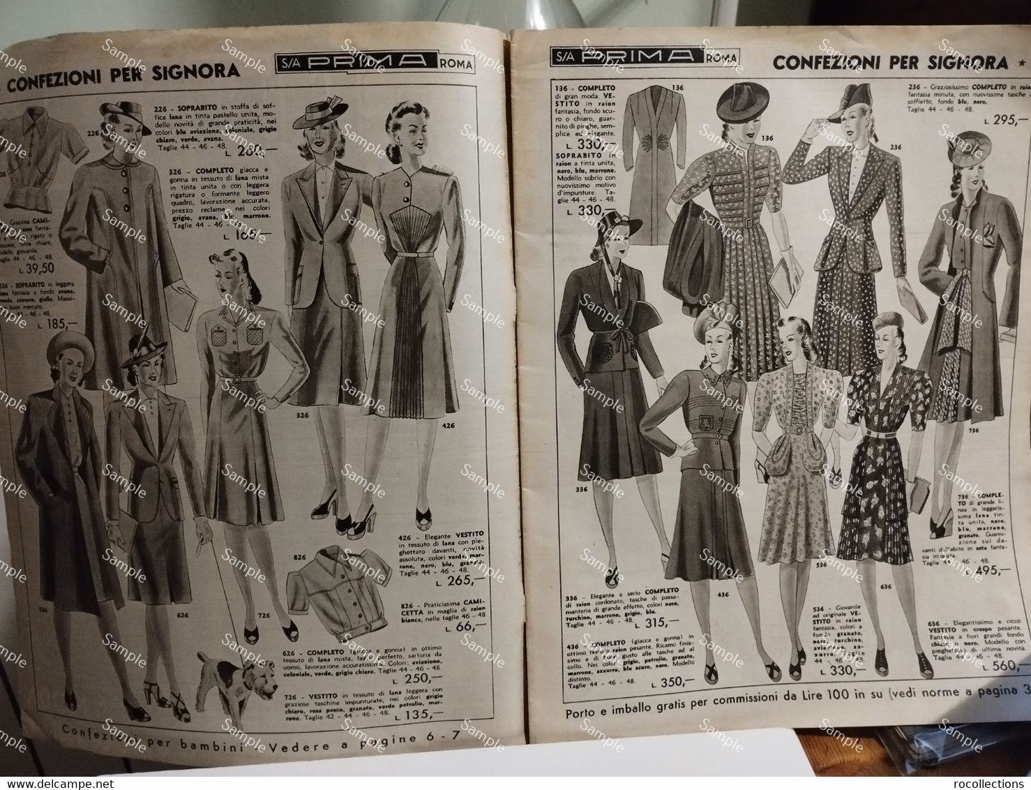 Italy Fashion Design Vogue Store Catalog. Italia PRIMA Negozio Catalogo Moda 1941 Roma Via Nazionale - Fashion