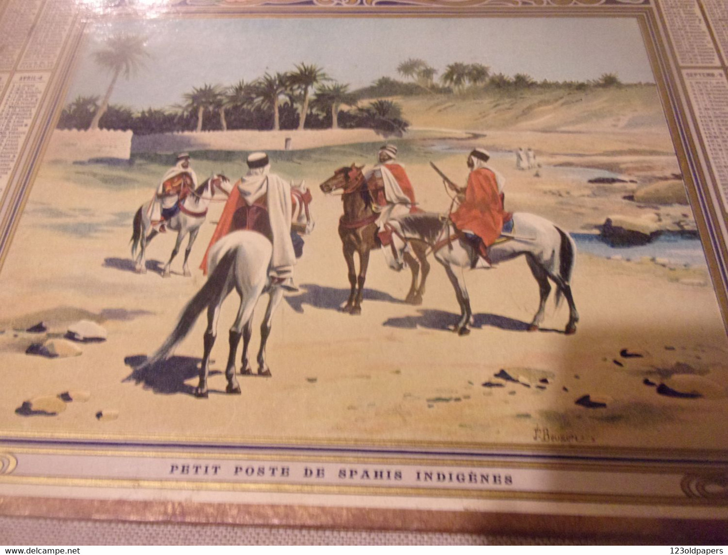 ♥️   RARE  ALMANACH CALENDRIER DES POSTES 1907 DE L AUBE PETIT POSTE DE SPAHIS INDIGENES - Grand Format : 1901-20