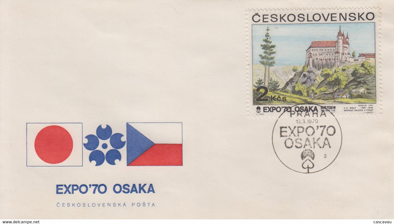 Enveloppe  FDC  1er  Jour   TCHECOSLOVAQUIE    Exposition  Universelle   OSAKA   1970 - 1970 – Osaka (Japon)