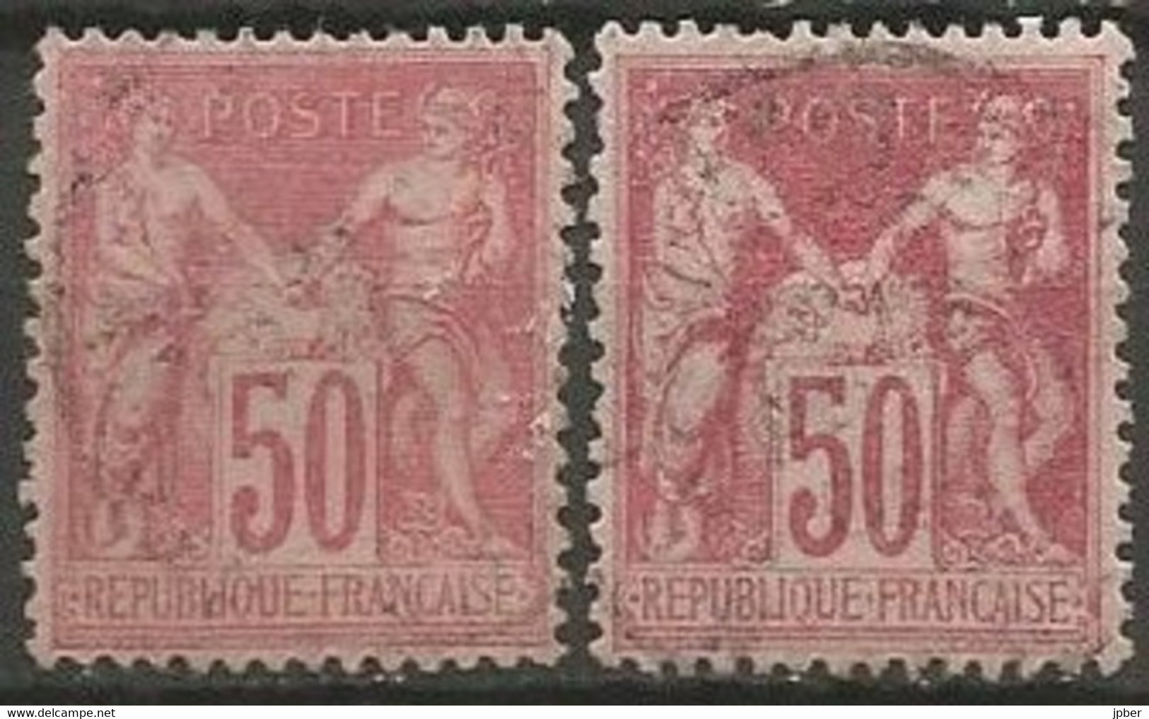 France - Type Sage - N°104 - 50c. Rose Et Rose Pâle - 1898-1900 Sage (Tipo III)