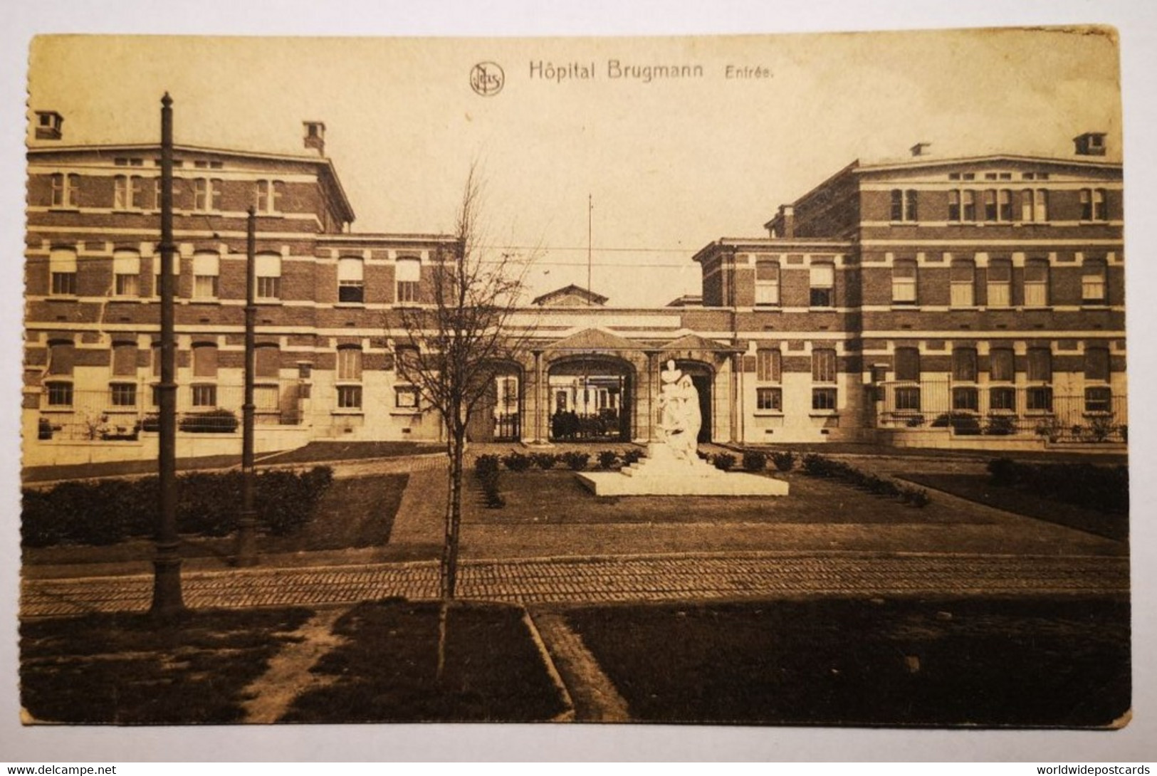 A724 BRUXELLES - HOPITAL BRUGMANN - ENTREE CIRCULEE 1925 - Santé, Hôpitaux