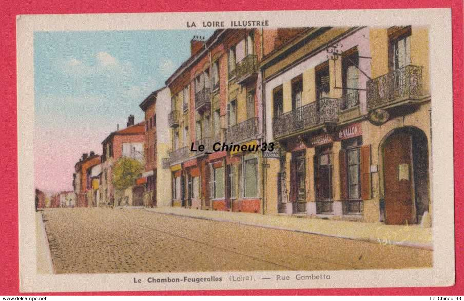 42 - LE CHAMBON FEUGEROLLES----Rue Gambetta----cpmsm Pf   Colorisée - Le Chambon Feugerolles