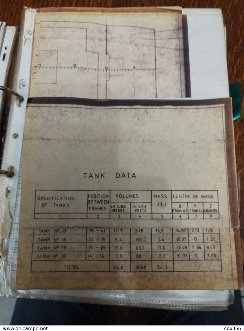 Documents HORNBAY NAVIRES CMA Portes Containers. 7 Grands PLAN Du Cargo Et Divers Documents Dans Un Classeur De 2.5 Kg - Technik & Instrumente