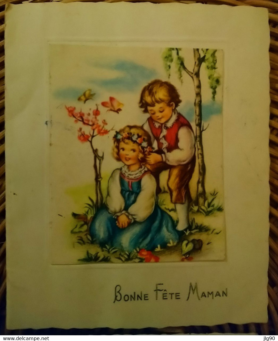 3 Cartes Bonne Fête Maman Dont 2 Doubles, Années 60-70, écrites - Fête Des Mères