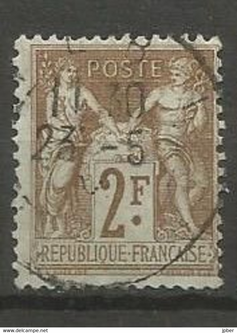 France - Type Sage - N°105 - 2f. Bistre Sur Azuré - Obl. ALBI (Tarn) - 1898-1900 Sage (Type III)