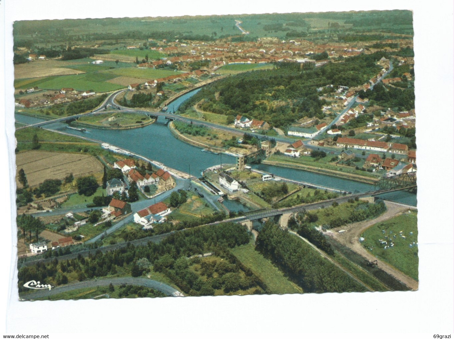 Blaton Vue Aérienne ( Péniche ) Les Canaux - Bernissart