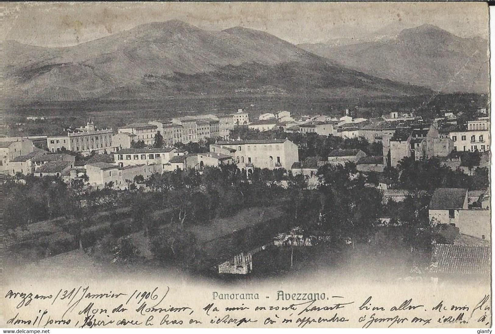 AVEZZANO PANORAMA 1906 - Avezzano